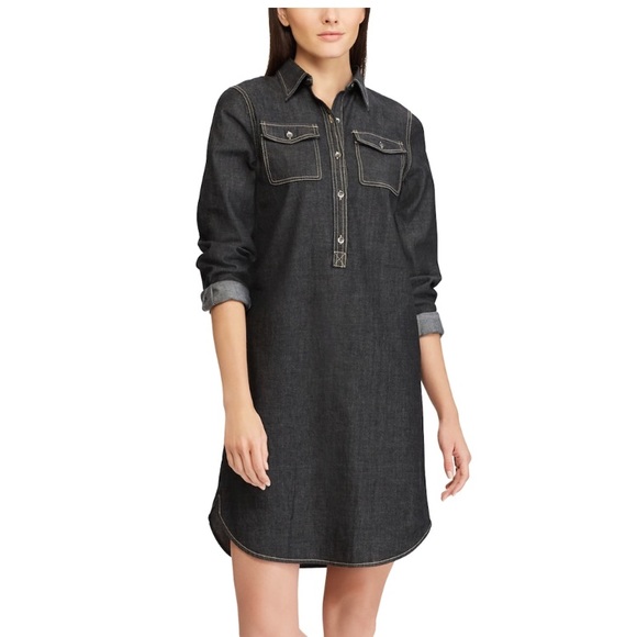 Chaps Dresses & Skirts - FREE Shipping BNWT Chaps Denim Shirt Dress